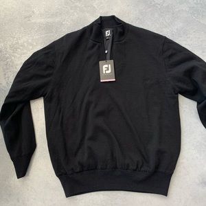NWT Footjoy Black Insulated 1/4 zip sweater